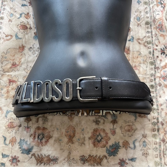 RARE Moschino By Redwall Mary Poppins Leather Belt - Picture 9 of 12